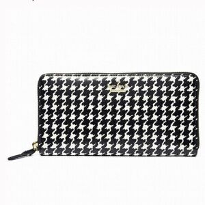 Kate Spade (NWT) Black and White Cameron Street Houndstooth Wallet